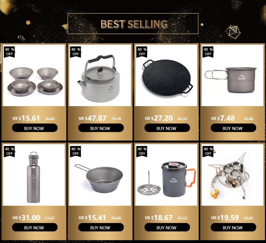 Widesea 1.1L 2L1.5L Camping Water Kettle Outdoor Coffee Kettle Tableware Picnic Set Supplies Equipment Utensils Tourism Cookware