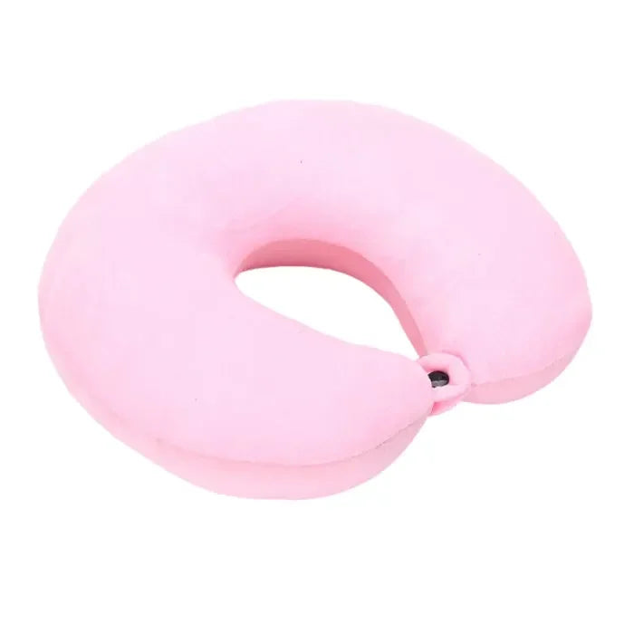 Nanoparticles U Shaped Travel Pillow Neck Support Headrest Microbeads Filling Colorful Soft Cushion Flight for AirPlane Car
