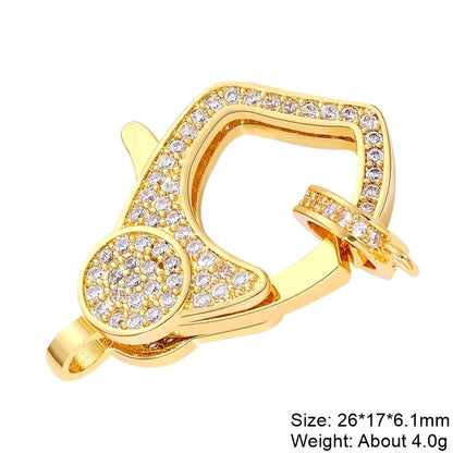 Juya 18K Real Gold Plated Accessories DIY Needlework Beads Pearls Jewelry Making Fastener Closures Lobster Lock Clasps Supplies