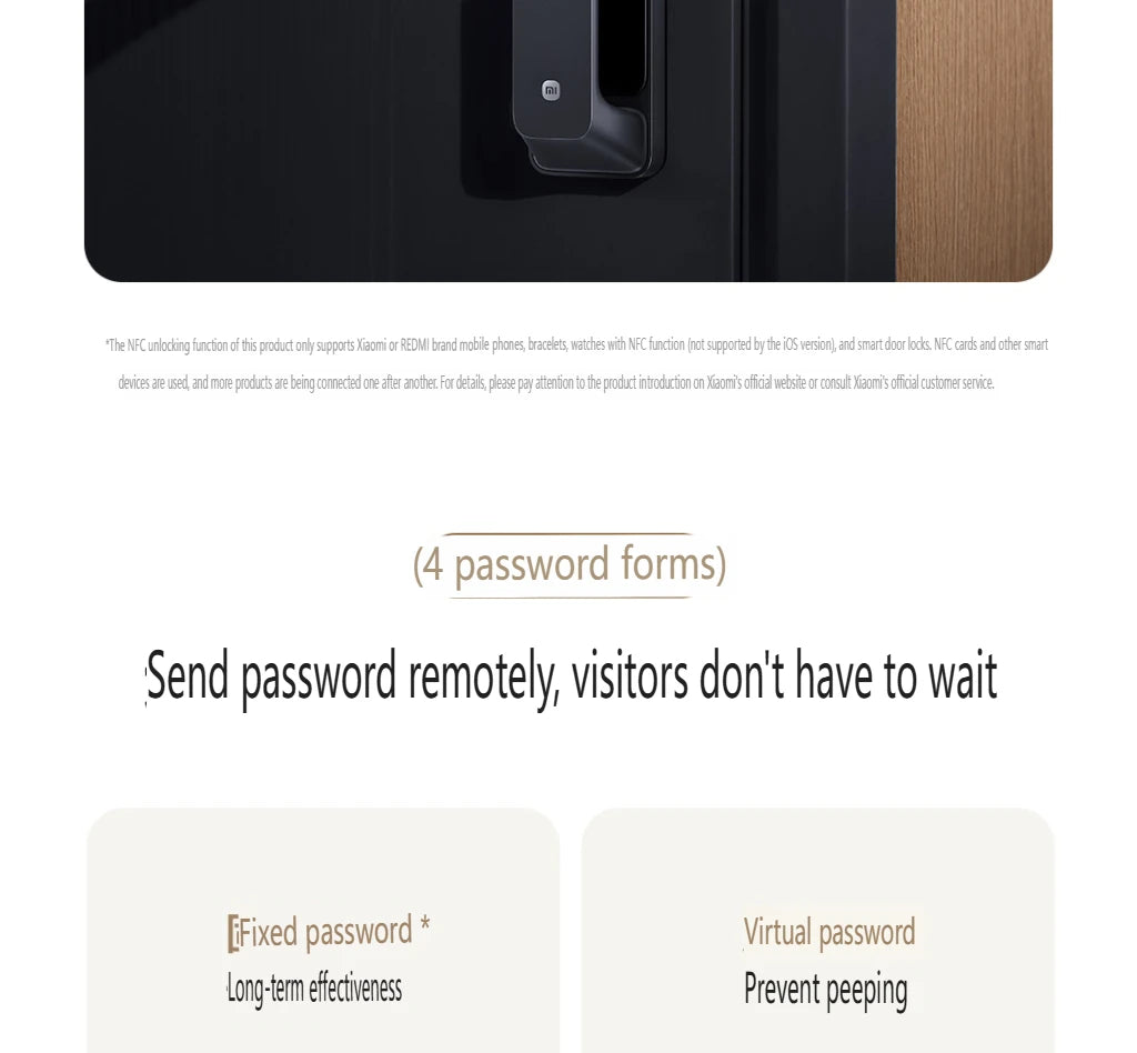 2025 Xiaomi Smart Door Lock 2 Cat Eye Visual Screen Fingerprint Bluetooth NFC Unlock For MiHome Push-pull Lock With Camera