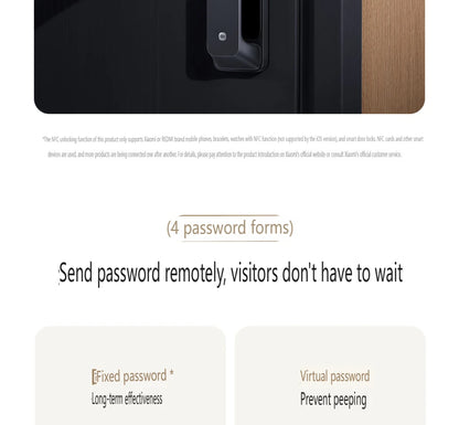 2025 Xiaomi Smart Door Lock 2 Cat Eye Visual Screen Fingerprint Bluetooth NFC Unlock For MiHome Push-pull Lock With Camera