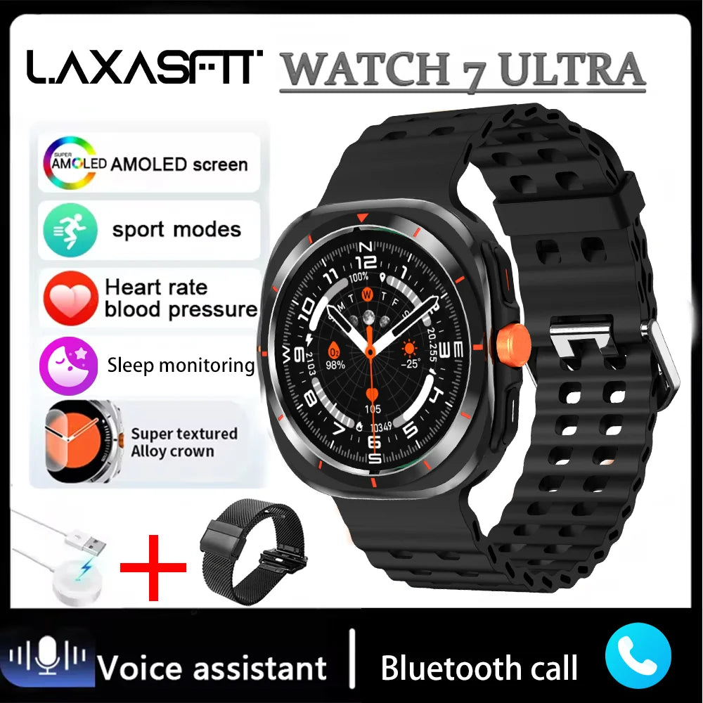 LAXASFIT 2025 New Smart Watch GT7 Ultra Men's Multifunctional Sports Fitness Tracker Health Ladies Smartwatch Gift