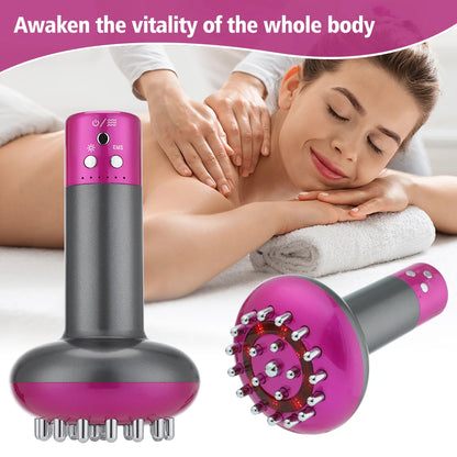 Electric Lymphatic Drainage Machine Meridian Body Massage Brush Microcurrent Anti Cellulite Guasha Physiotherapy Apparatus