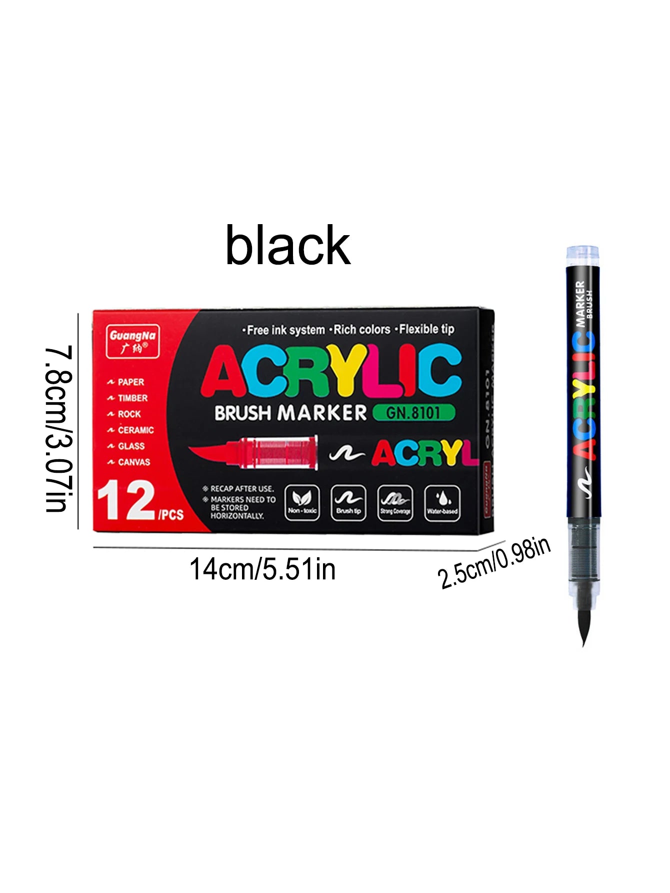 12-240 Color/box Professional Artist Marker Set - Soft-tip Drawing Straight Line Liquid Acrylic Markers, DIY Graffiti Art Painti