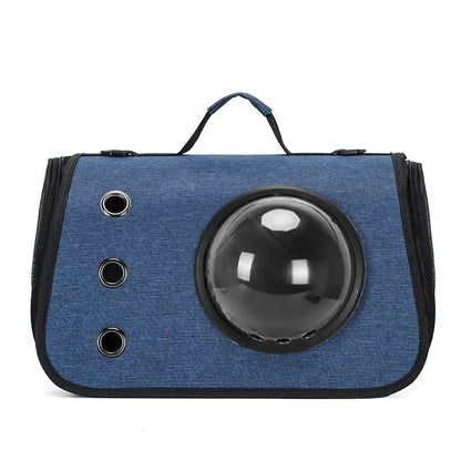 Portable Cat Bag Foldable Hand-held Space Capsule Shoulder Bags Pet Crossbody Bag Mesh Breathable Outing Kitten and Dog Supplies