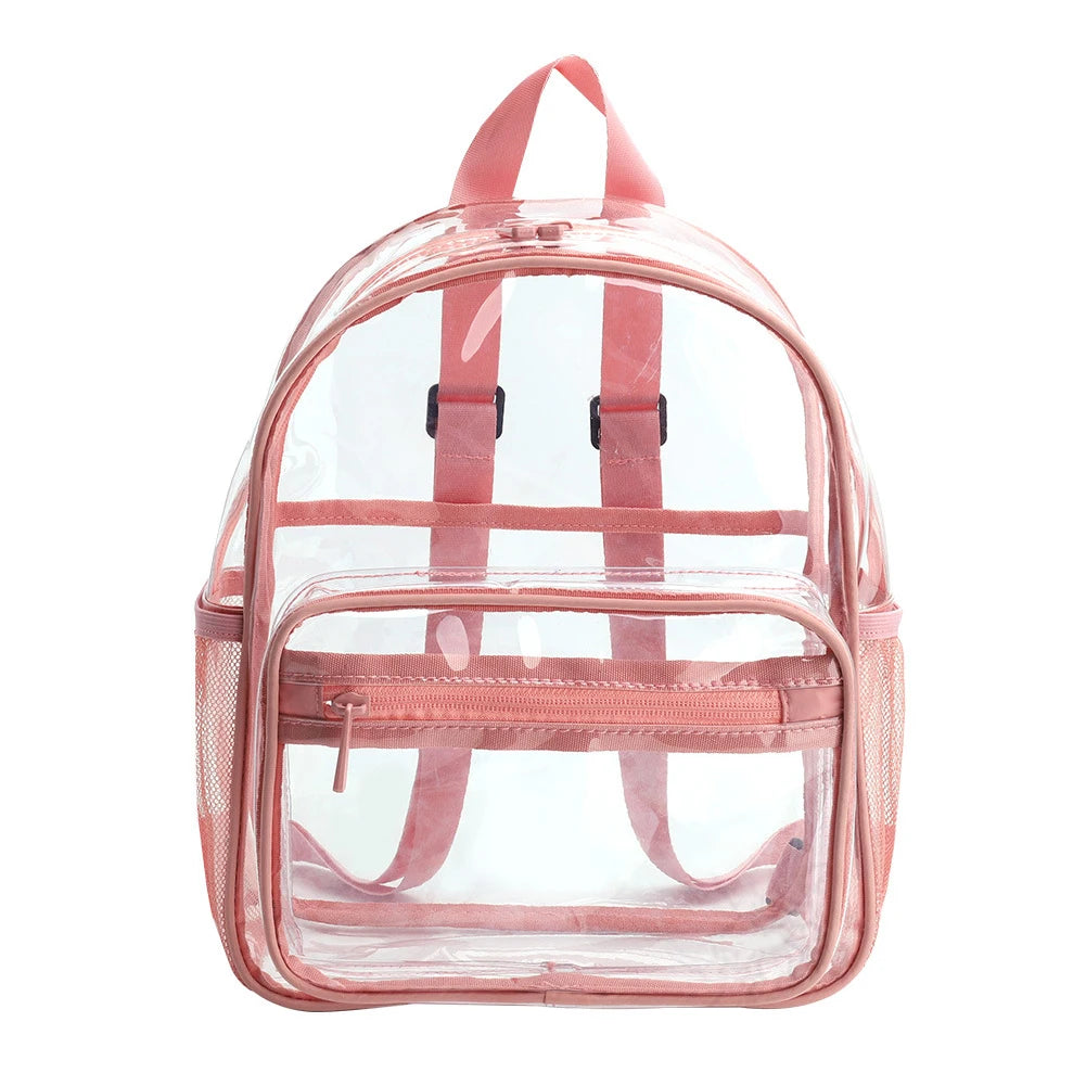 Fashion Travel Solid Color PVC Backpack Large Capacity Knapsack Handbags for Women Students Shopping Travel