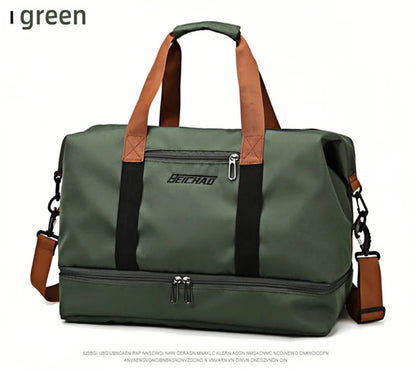 Fitness bag Large capacity Short distance luggage portable fitness bag Travel bag Shoulder handbag Men's sports waterproof bag