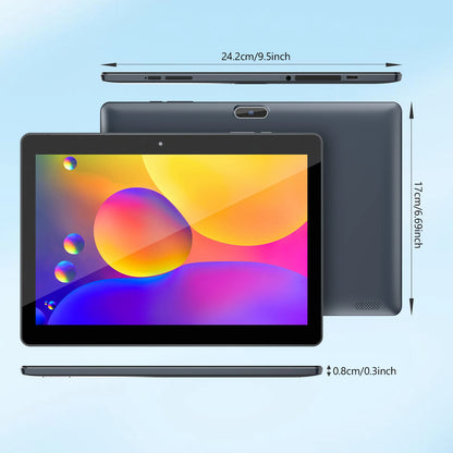 BAKEN 10.1-inch Android 13 tablet, quad-core processor, 4(2+2)GB+64GB, dual cameras, wifi, Bluetooth, 6000mAh battery
