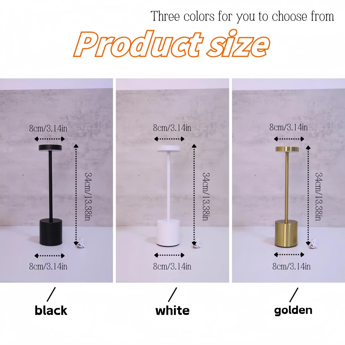 Wireless charging LED desk lamp | 3-color + adjustable dimming | USB charging | Bedside lamp | Festival gift.