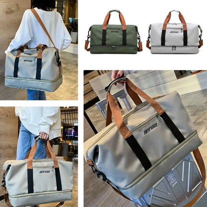 Large Capacity Gym Bag Portable Short Distance Travel Bag Sports Fitness Waterproof Handbag Luggage Storage Bag