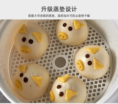Microwave Oven Special Box Household Plastic Heating Fresh Keepeing Box with Lid Steamed Bun Instant Noodles Kitchen Bowl