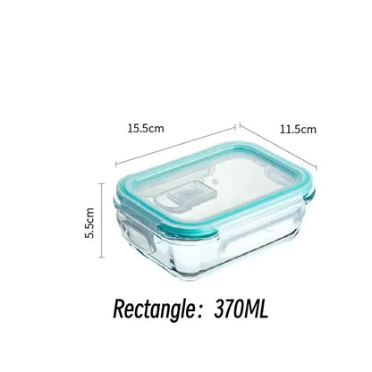 Glass Lunch Box Food Storage Containers, Meal Prep , Airtight Bento Boxes, for Microwave, Oven, Freezer and Dishwasher, BPA Free