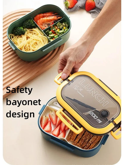 Cute Lunch Box For Kids Compartments Microwae Bento Lunchbox Children Kid School Outdoor Camping Picnic Food Container Portable
