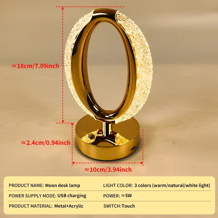Star Moon Desk Lamp LED Decorative Lighting Night Light USB Rechargeable Bedside Atmosphere Light Moon Star Night Light