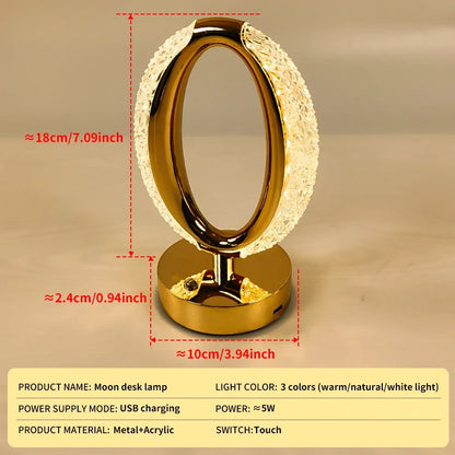 Star Moon Desk Lamp LED Decorative Lighting Night Light USB Rechargeable Bedside Atmosphere Light Moon Star Night Light