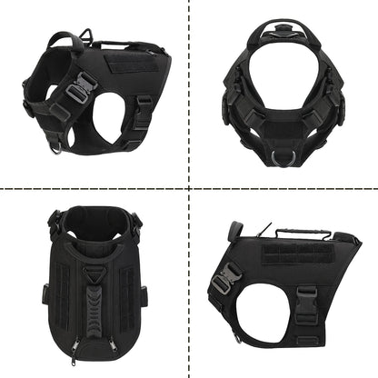 Military Large Dog Harness Training Pet Vest for French Bulldog German Shepherd Malinois Tactical Harnesses For Dogs Accessories