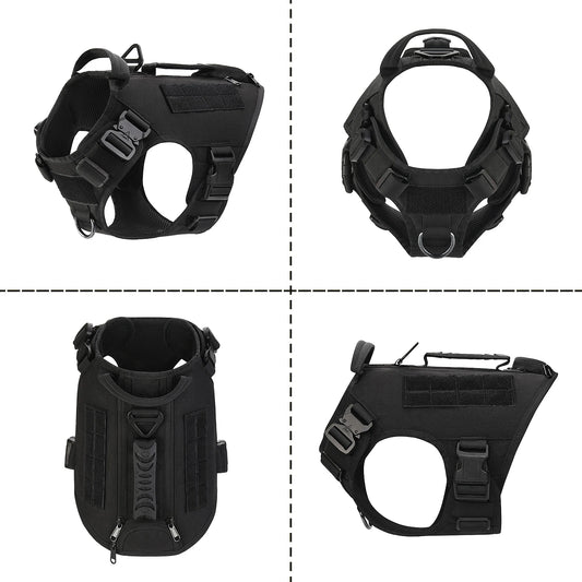 Military Large Dog Harness Training Pet Vest for French Bulldog German Shepherd Malinois Tactical Harnesses For Dogs Accessories