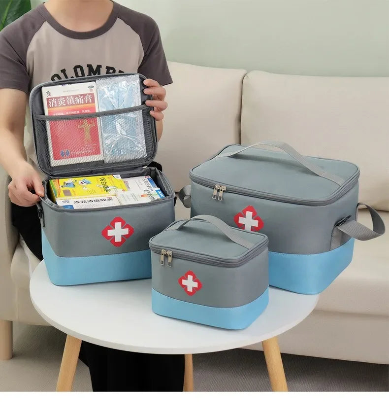 First Aid Kit Medicine Storage Bag Portable Outdoor Rescue Bag Household Large Capacity Medical Kit Storage Organizer