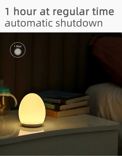 7 Color Changing Night Light RGB Remote Control Touch Dimmable Lamp Portable Table Bedside Lamps USB Rechargeable Night Lamp