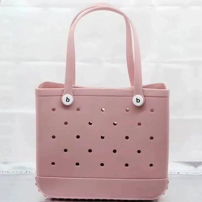 Fashion Beach Bogg Bag Rubber Waterproof Basket Large Capacity Summer Storage Shoulder Handbag Travel Women Tote Shopping Bags