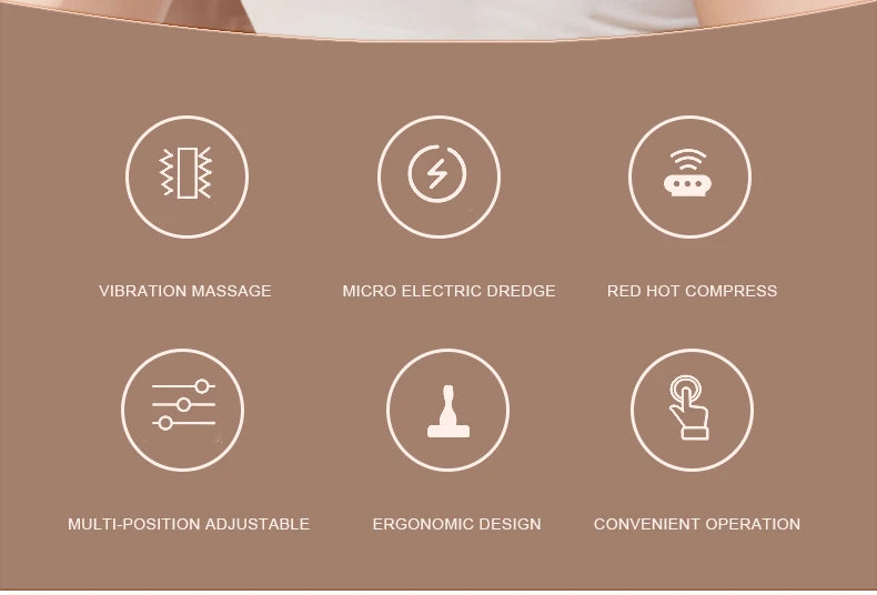 Eletric Guahsa Massager Meridian Massage Brush Lymphatic Drainage Machine Heating Microcurrent Body Back Massager Anti Cellulite
