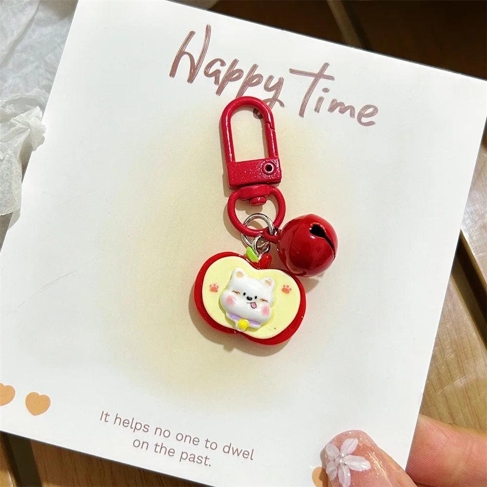 Funny Three-Dimensional Kawaii Pig Keychain Waterme Rain Coat Animal Shape Keychain Sleeping Mobile Phone Bag Pendant