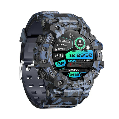 2025New Outdoor Sports Flashlight Fitness Smart Watch Bluetooth Call Multiple Sports Modes Compass Waterproof Outdoor Durable