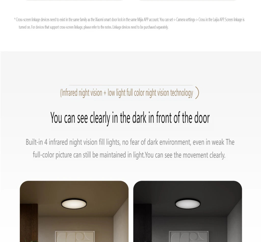 2025 Xiaomi Smart Door Lock 2 Cat Eye Visual Screen Fingerprint Bluetooth NFC Unlock For MiHome Push-pull Lock With Camera