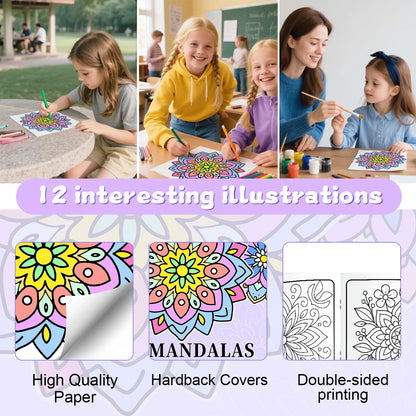 MANDALAS COLORING BOOK Coloring Book Flowers For Adults And Teens Featuring 12 Page  for DIY Graffiti Painting Drawing books