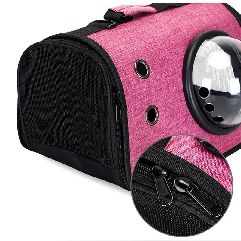 Portable Cat Bag Foldable Hand-held Space Capsule Shoulder Bags Pet Crossbody Bag Mesh Breathable Outing Kitten and Dog Supplies