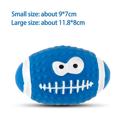 Pet Toys Olive Ball Squeaky Latex Dog Toy Ball S-L Soft Durable Interaction Smiling Face Rugby Dog Chewing Training Supplies
