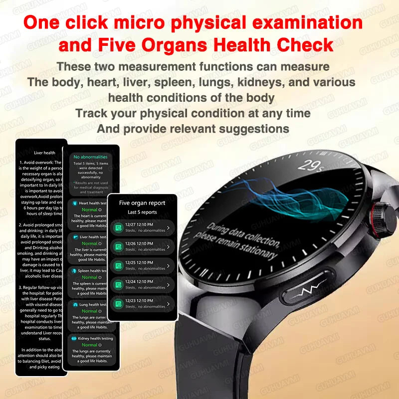 2025 For HUAWEI Precise ECG+PPG Uric acid HD Smart Watch Men Blood lipids Heart Rate Blood pressure Sport Call Health Smartwatch