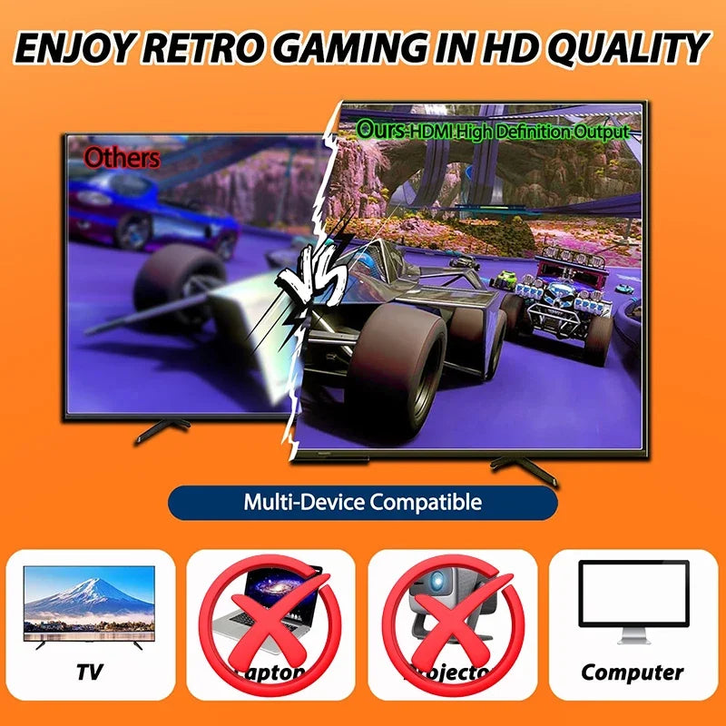 4K TV Game Stick Built-in 20000+ Games Retro Handheld Game Player NEW Video Game Console 64G 2.4G Wireless Controller Gamepad