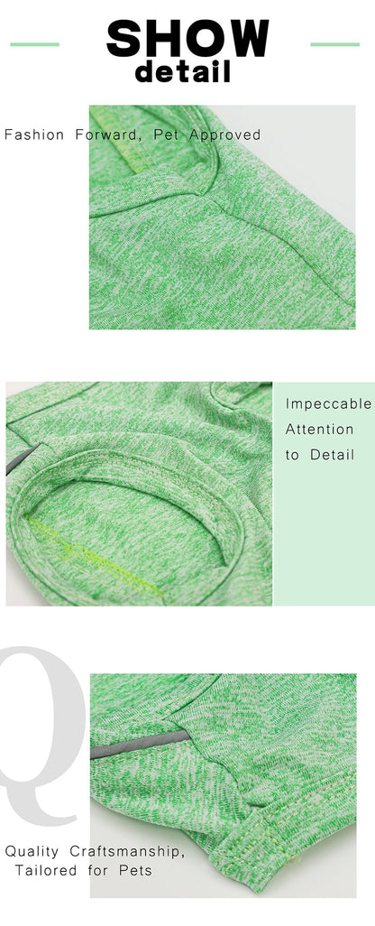Sun Protection Dog Shirts with Reflective Strips, Quick Dry, Soft Stretchy Fabric, Available in Sizes for Small to Large Dogs!
