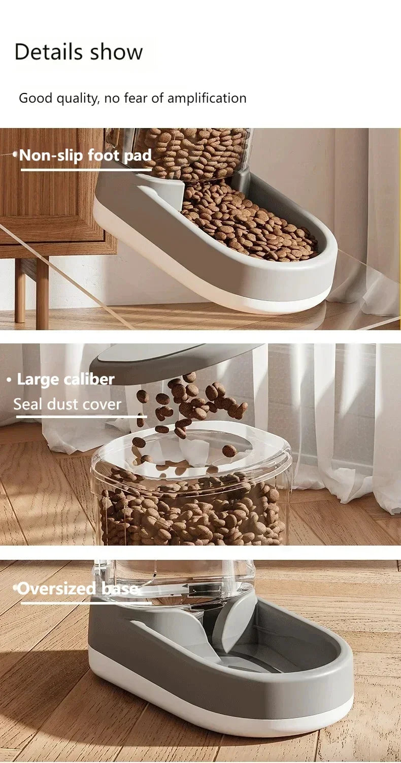 Automatic Pet Feeder Water Dispenser Cat Dog Food Bowl Puppy Cat Drinking Water Flowing Water Without Inserting Electric