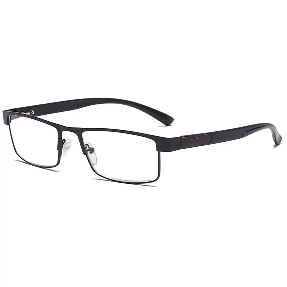 High Quality Men Titanium Alloy Reading Glasses Non Spherical Coated Lenses Business Hyperopia Prescription Eyeglasses +1.0 ~+4.