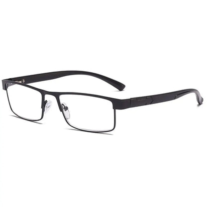 High Quality Men Titanium Alloy Reading Glasses Non Spherical Coated Lenses Business Hyperopia Prescription Eyeglasses +1.0 ~+4.