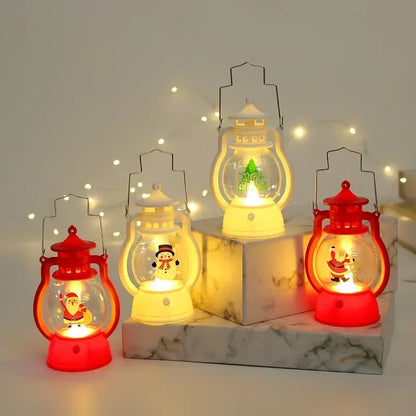 2025 Christmas Ornaments with Battery LED Lantern Light Santa Claus Merry Christmas Decorations for Home Xmas Navidad Noel Gift