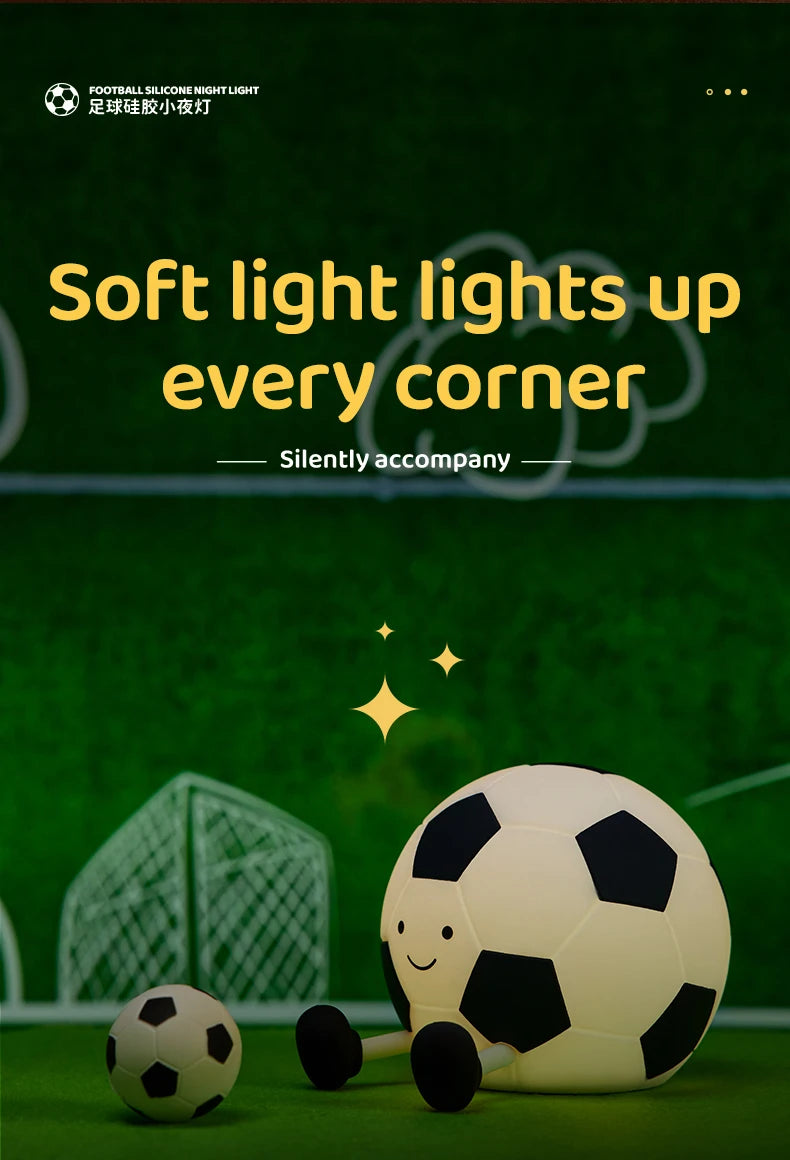 Football Led Night Light Book Light for Reading Soccer Pumpkin New Bedroom Bedside Table Lamp Kids Birthday Gift Cute Cartoon