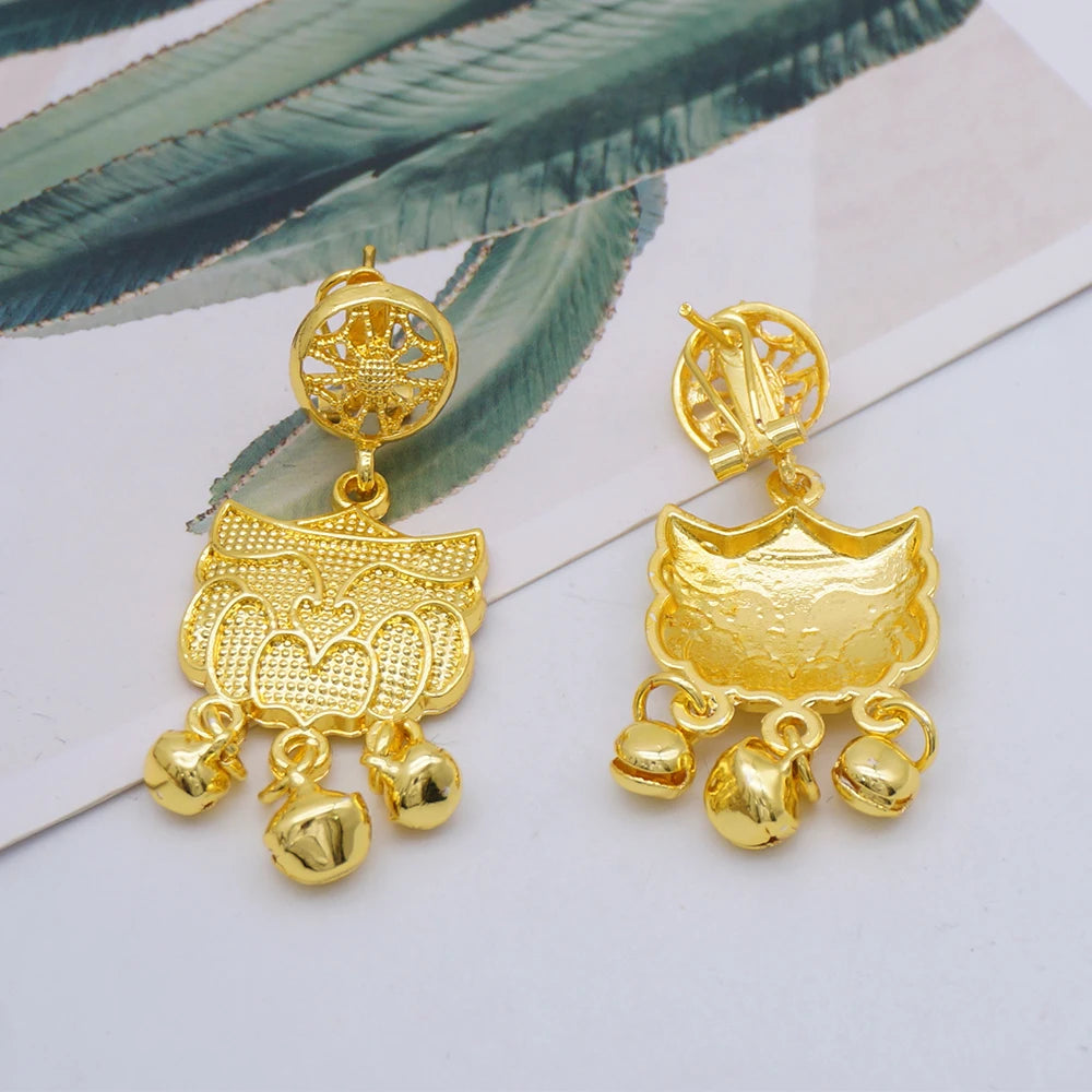 2023 Fine Jewelry Sets For Women Dubai Bridal Wedding Gifts Necklace Bracelet Earrings Ring Jewellery Set African Bead jewelry