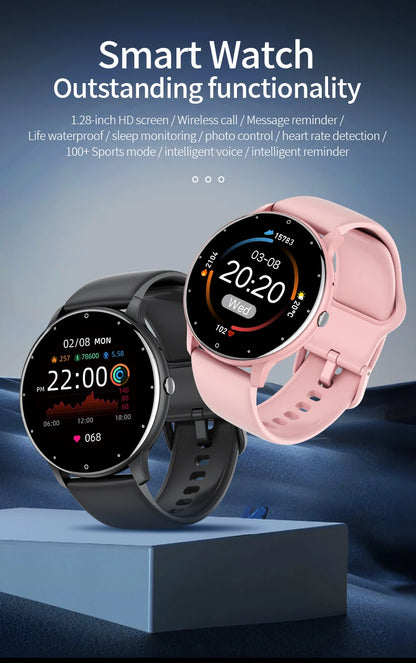 LIGE 2025 Smart watch Ladies Full touch Screen Sports Fitness watch IP67 waterproof Bluetooth For Android iOS Smart watch Female