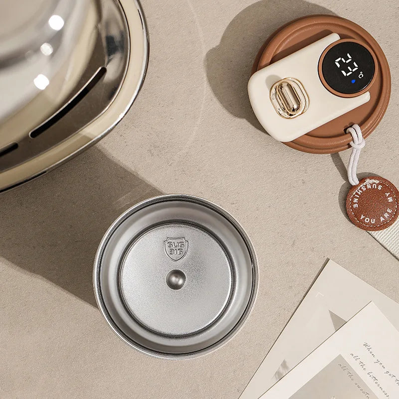 450ml Smart Coffee Cup with Led Temperature Display 316 Stainless Steel Thermos Bottle for Coffee Portable Vacuum Mug for Gift