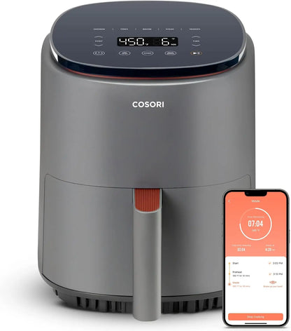 Air Fryer 4 Qt, 7 Cooking Functions Airfryer, 150+ Recipes on Free App, 97% less fat Freidora de Aire, Dishwasher-safe, Designed