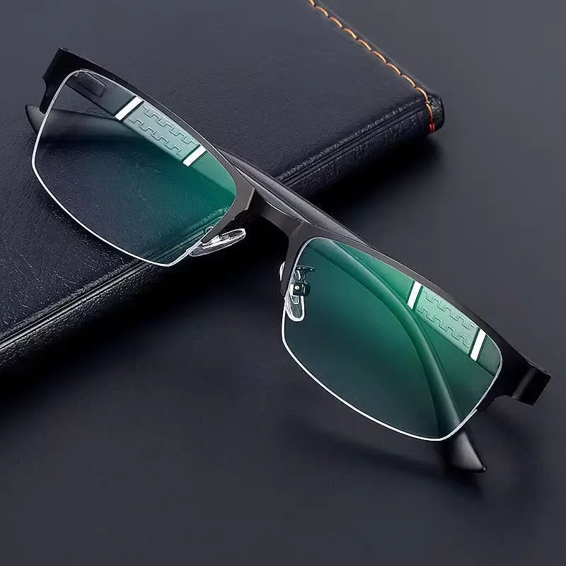 Reading Glasses Men Women High Quality Half-frame Diopter Glasses Business Male Presbyopic Eyeglasses +1.0 1.5 2.0 2.5 3.0 3.5 4