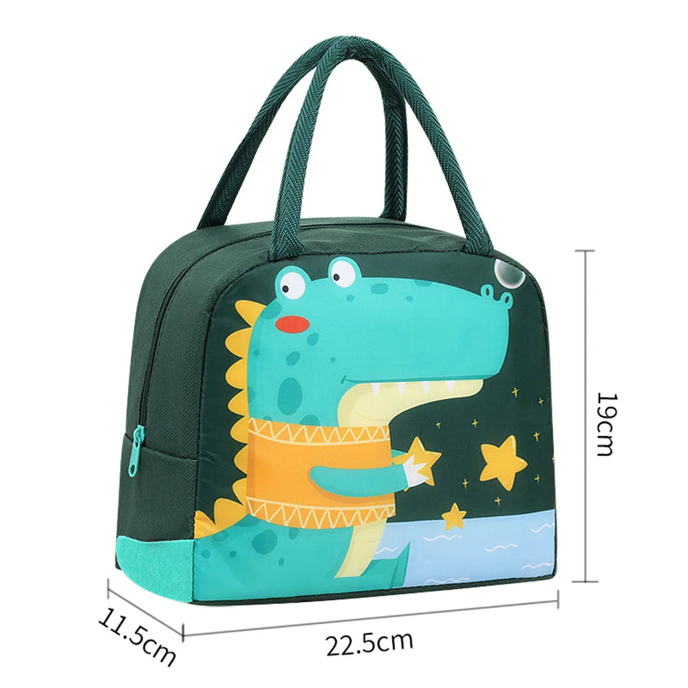 Cartoon Animals Children's Lunch Bag Portable Cartoon Handbag Thickened Insulation Fresh Refrigerated Bag Children's Bag