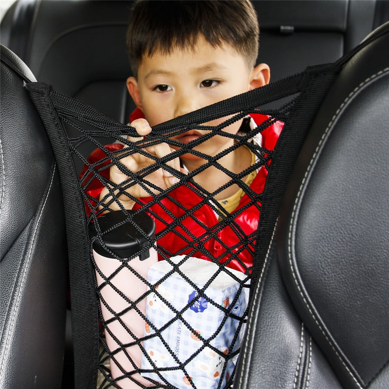 Pet Dog Rear Seat Car Fence Dog Isolation Protection Net Elastic Double Layer Storage Separation Net Pet Safety Rail Pet Suppliy