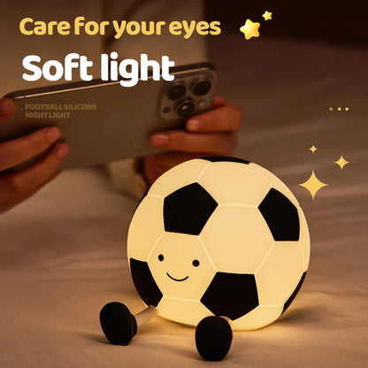 Football Led Night Light Book Light for Reading Soccer Pumpkin New Bedroom Bedside Table Lamp Kids Birthday Gift Cute Cartoon
