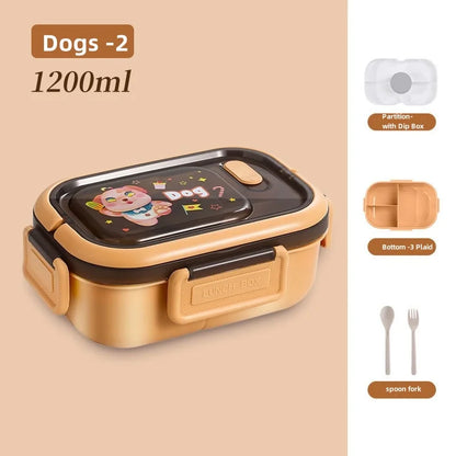 1200ML Double Layer Lunch Box Portable Compartment Salah Fruit Food Box Microwave Lunch Fork and Spoon Picnic Fresh Box