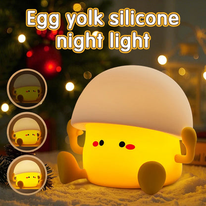 Cute Silicone Night Light Dimmable Nursery Sleeping Lamp Touch Control Nightlights USB Rechargeable Table Lamp For Baby Child