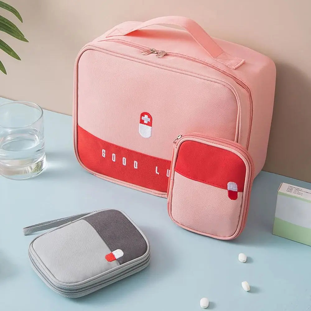 Outdoors Large-Capacity Travel Portable Medicine Case Emergency Survival Box Medicine Container Cosmetic Organizer